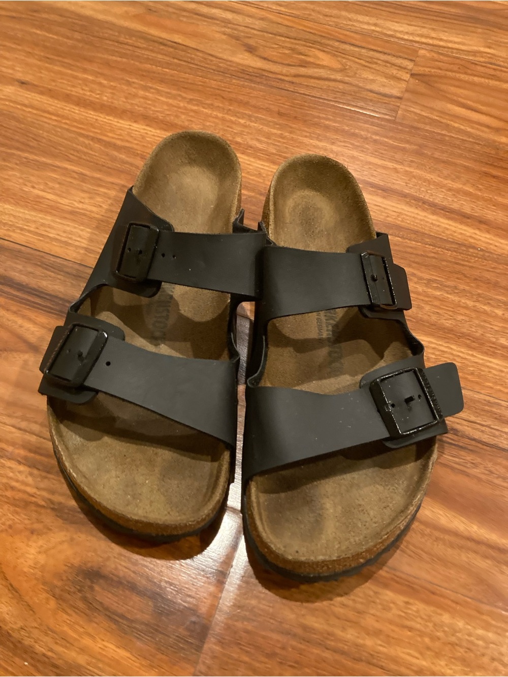 Birkenstock Arizona Black Double Buckle Adjustable Slide Sandals Men’s 12/45